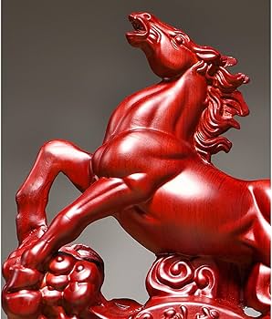 Amazon.co.jp: 置き物 赤 馬のモデル 馬の置物 30cm 中国の馬の像