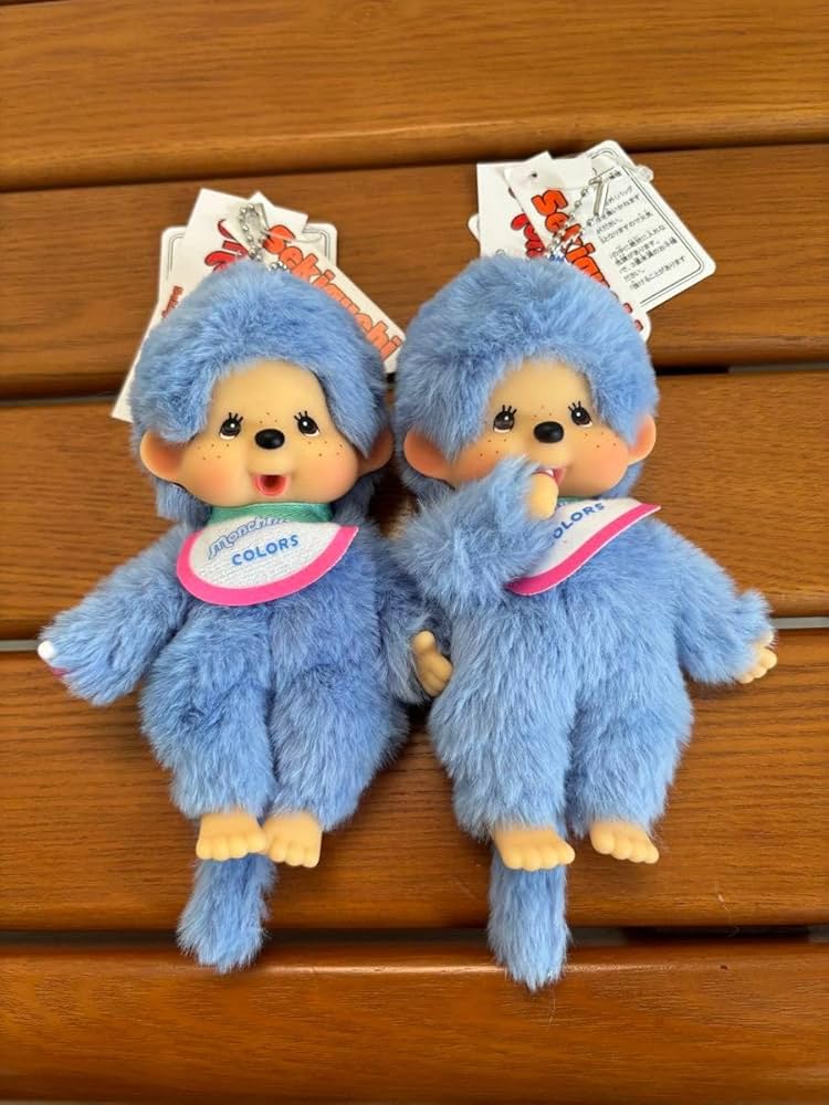 Amazon.co.jp: ぬいぐるみ モンチッチ colors ブルー ボールチェーン