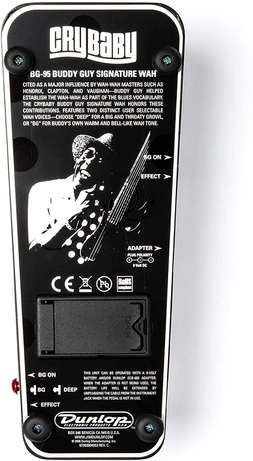 Amazon.com: Dunlop BG95 Buddy Guy Signature Cry Baby Wah Bundle