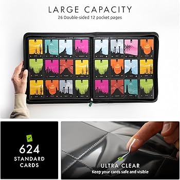 Amazon.com: Vault X 12 XL Pocket Trading Card Zip Binder - 624