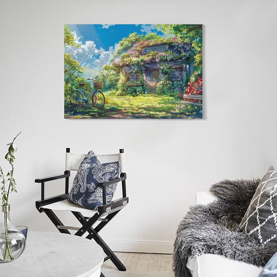 油絵 菅家令子 絵 絵画インテリア額付(青緑＋金色の枠) F6-081412女性