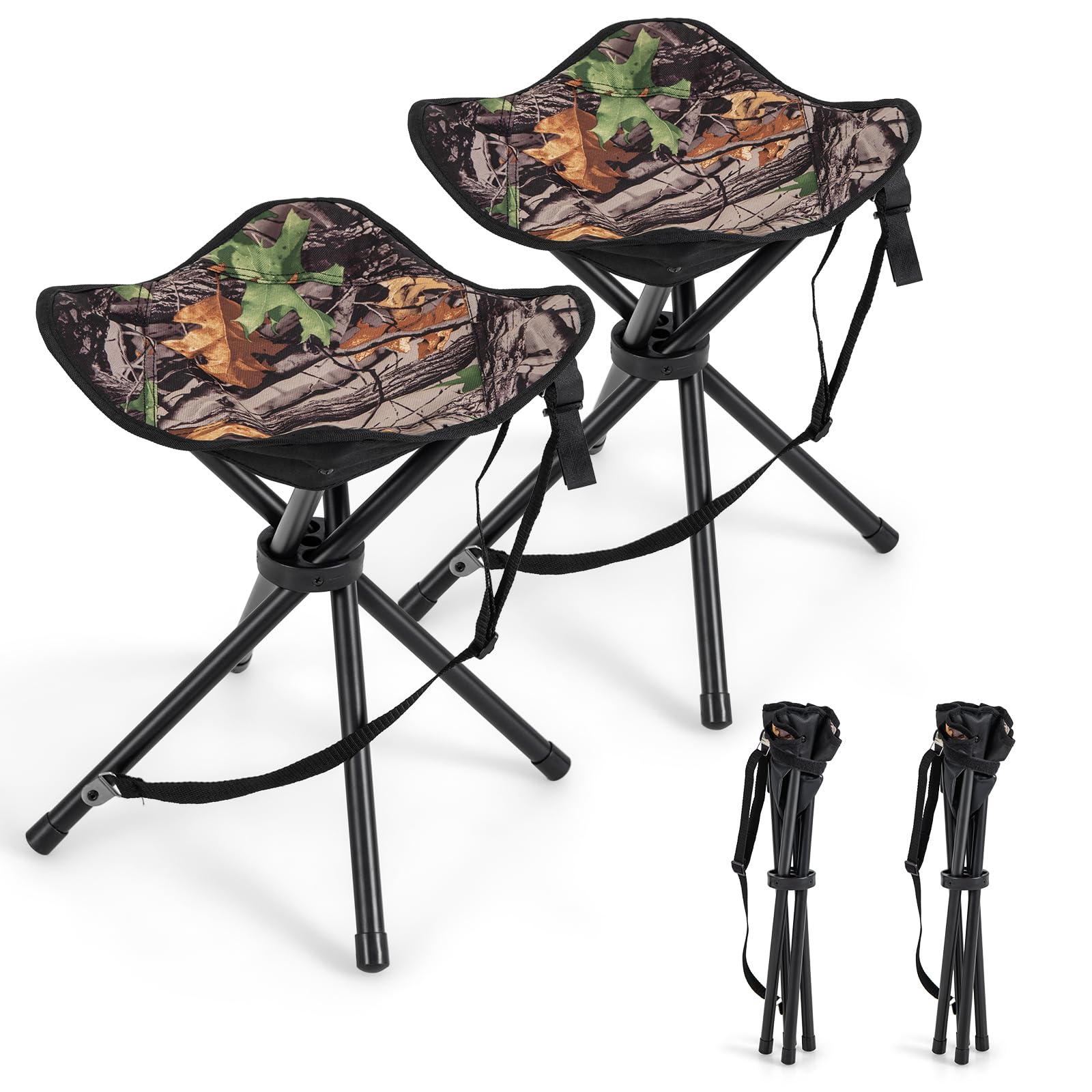 Amazon.com: GYMAX 2 Pack Folding Stool, Portable Tripod