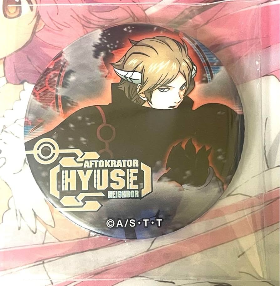 ワールドトリガー ドでか缶バッジ ORBIT アニメイト限定柄 ヒュース