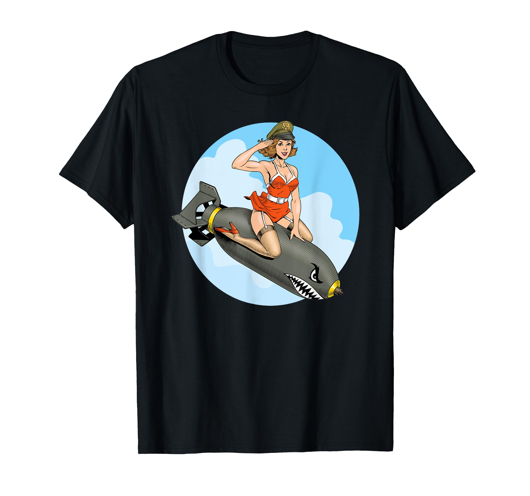 Amazon | ピンナップガール 爆撃機 航空爆弾 ピンナップガール Tシャツ