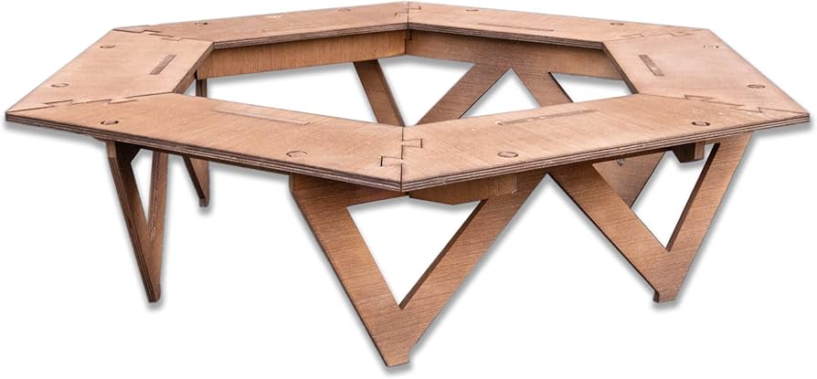 Amazon.co.jp: ヘキサゴンテーブル 組立 アウトドアテーブル 六角