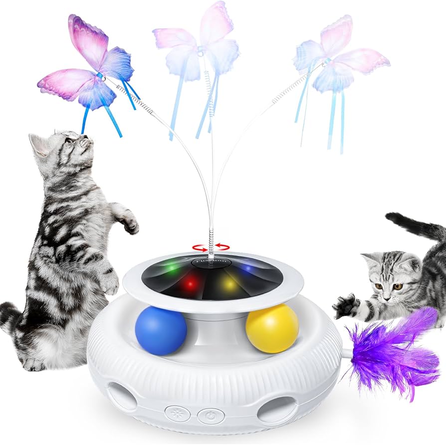 Amazon | 【最新型】Fusyunn 猫 玩具 自動 猫じゃらし 猫 おもちゃ