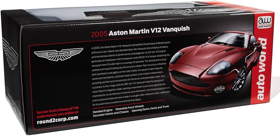 Amazon.com: Auto World 2005 Aston Martin V12 Vanquish S 1:18 Scale