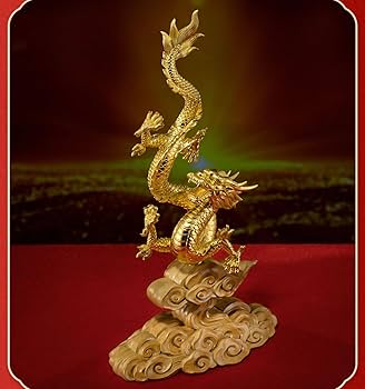 Amazon.co.jp: 昇り龍 風水龍神 50.5cm 銅製 置物 (伝統工芸品 銅器