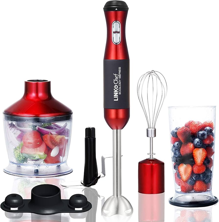 Amazon | LINKChef ハンドブレンダー 赤 HB-1230 | LINKChef | ハンド