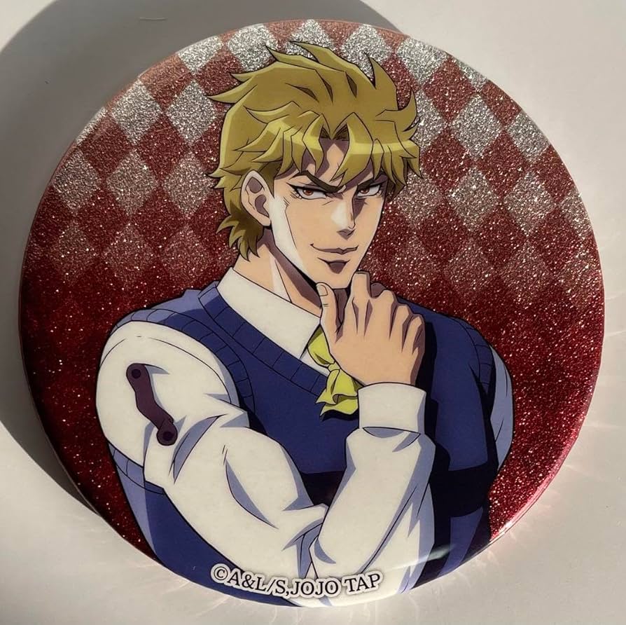 Amazon.co.jp: ジョジョ ワールドQ 75mmグリッター缶バッジ ディオ