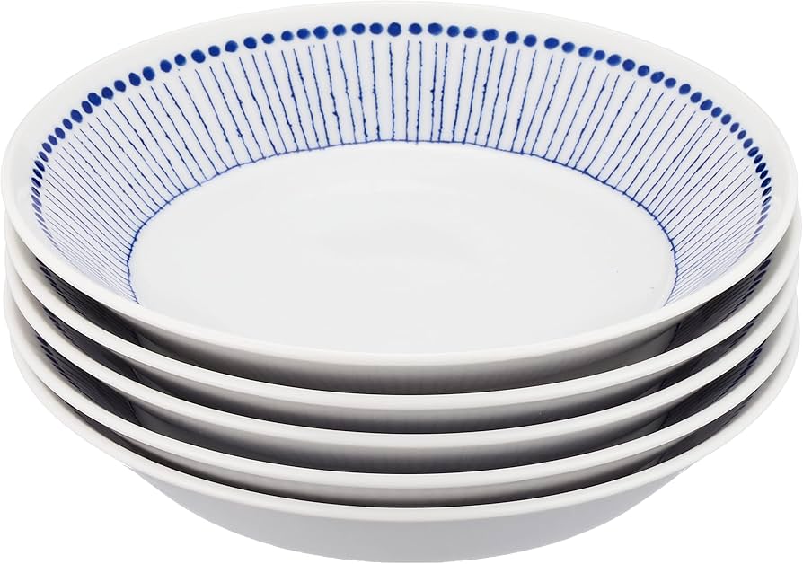 Amazon｜美濃焼 6.3深皿 5枚セット 蒼十草 145859(5)｜カレー・パスタ