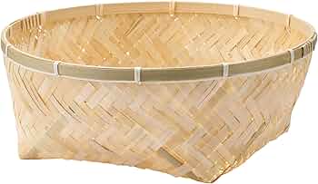 Amazon｜無印良品 竹 かご 大 浅型 KG0QTA2A｜パン・パイ器具
