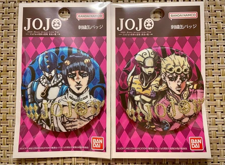 Amazon.co.jp: ジョジョの奇妙な冒険 黄金の風 刺繍缶バッジ 2種