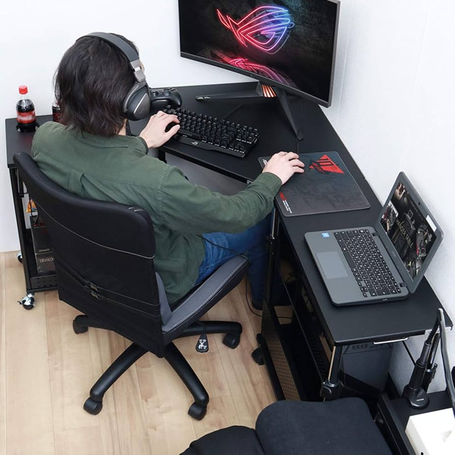 Amazon.co.jp: Bauhutte(バウヒュッテ) カドデスク 昇降式 ブラック