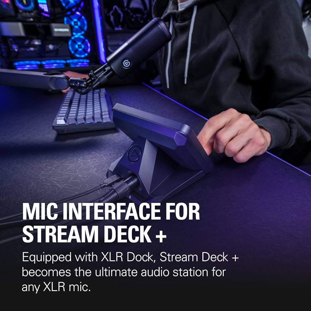 Elgato XLR Dock – For Stream Deck +, XLR-to-USB Mic Interface