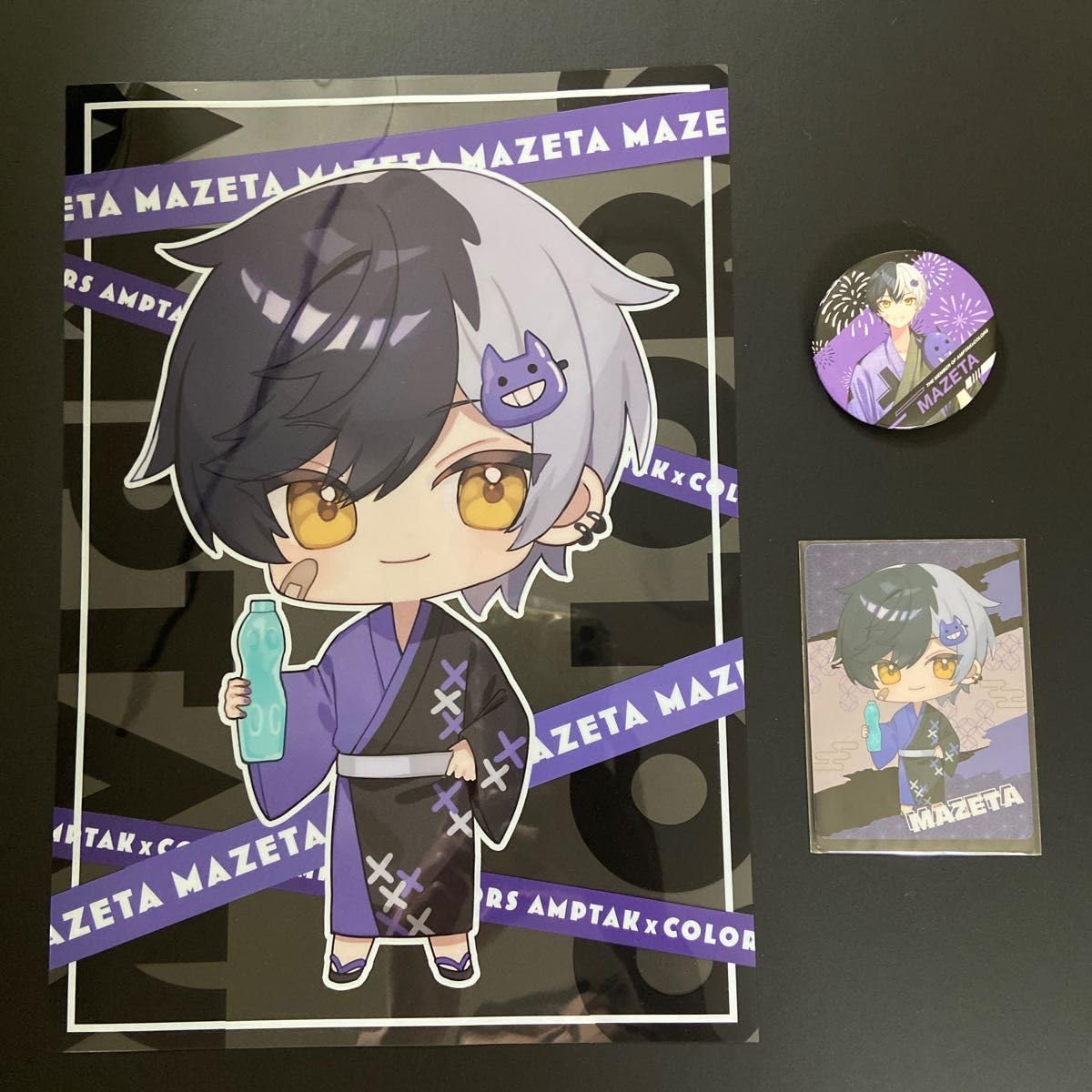 Amazon.co.jp: AMPTAK×COLORS グッズ まぜ太 缶バッジ カード クリア