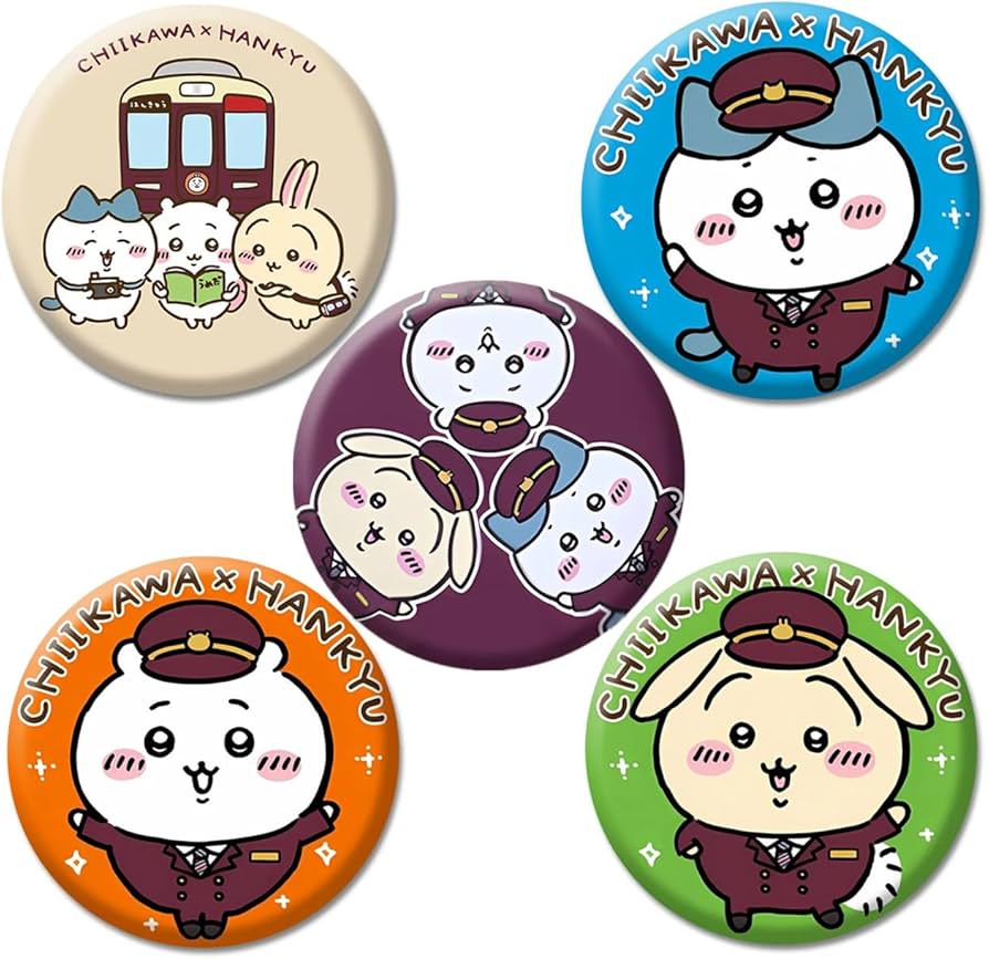 Amazon | ちいかわ 缶バッジ ちいかわ ハチワレ うさぎ 缶バッジ 1/5枚