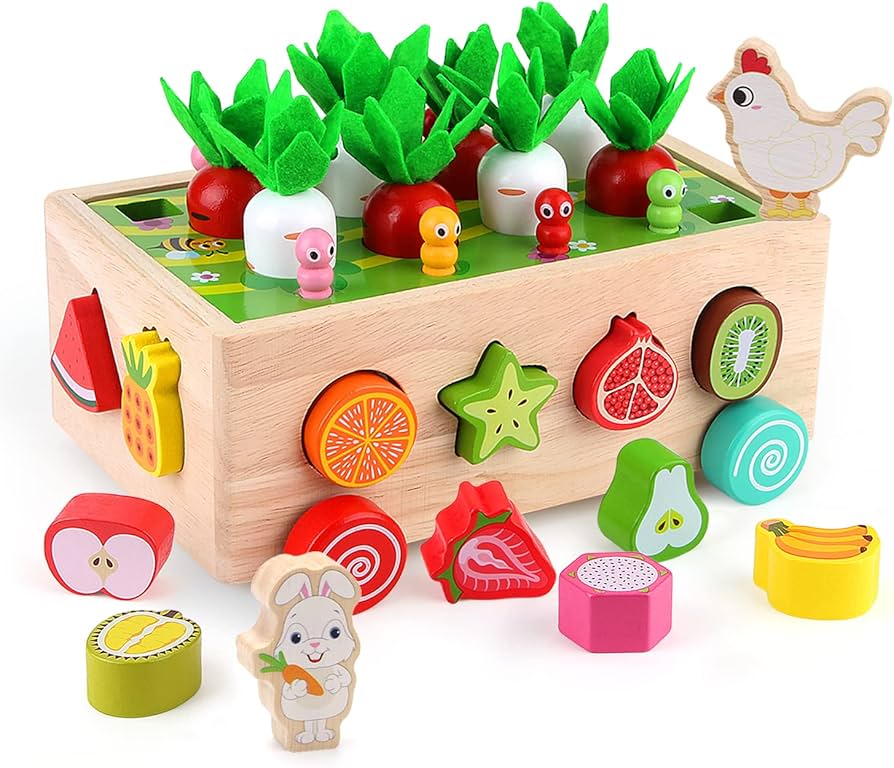 Amazon.com: SKYFIELD Montessori Wooden Garden Toy for Baby Boys