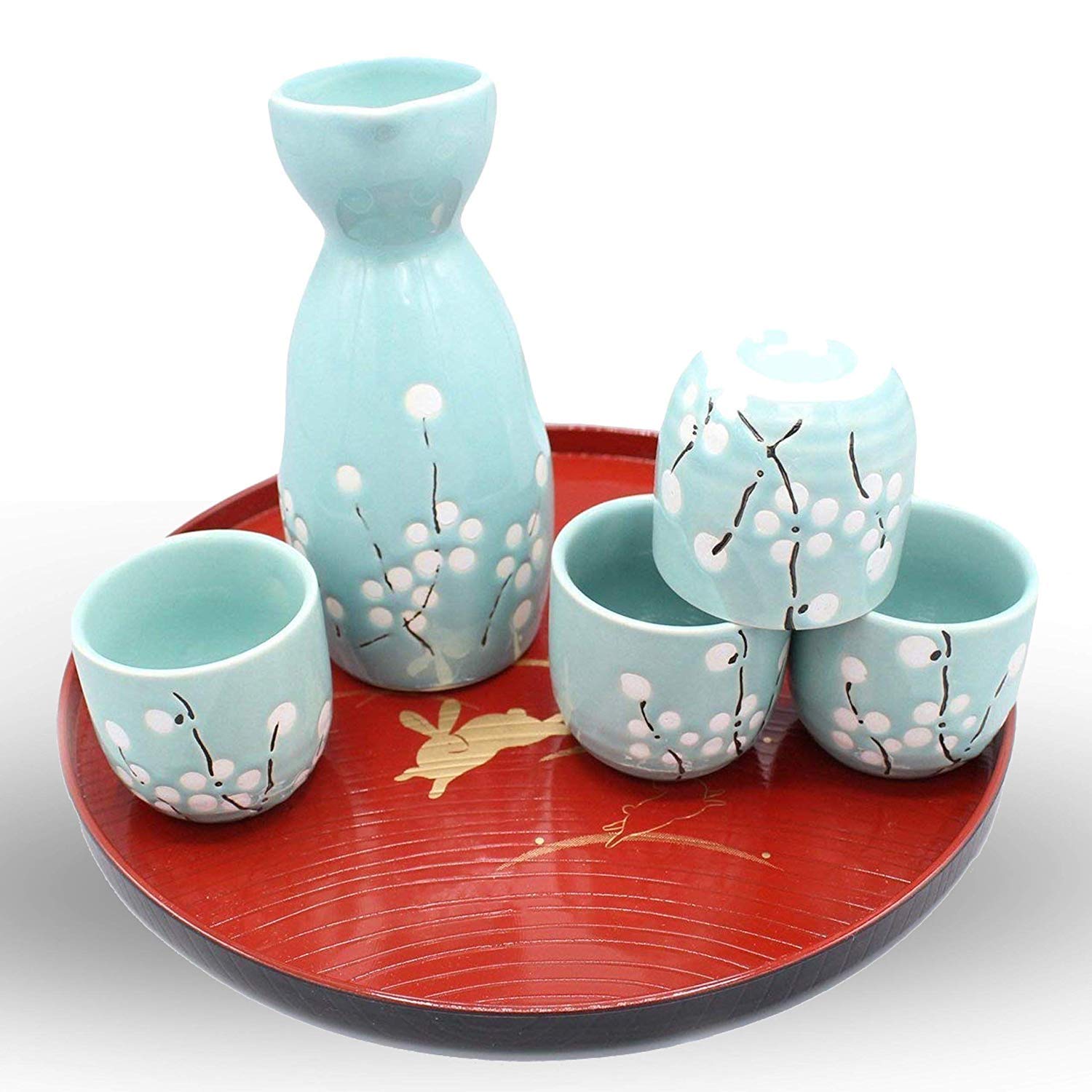 Amazon.com | Japanese Ceramic Sake Set ~ 5 Piece Sake Set
