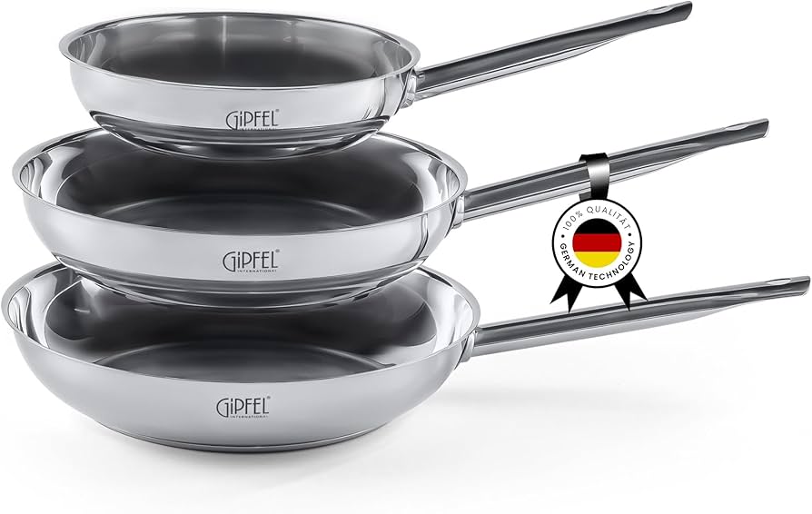 Amazon.com: GIPFEL INTERNATIONAL 3 Piece Stainless Steel Frying