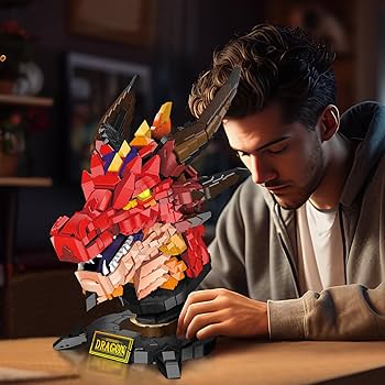 Amazon.com: NUTCRACKER Dragon Building Set for Adult - Fire Dragon