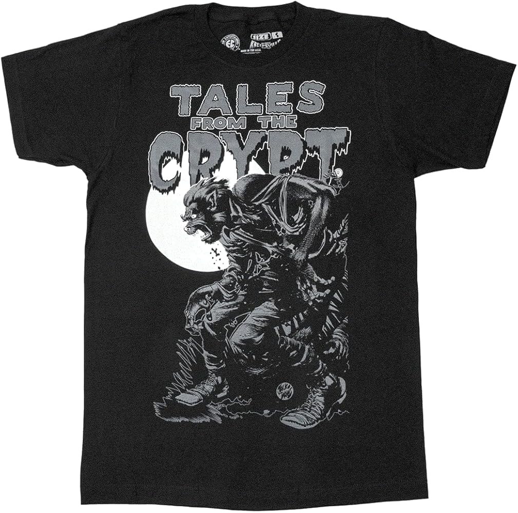 Amazon.com: Tales from The Crypt Werewolf Glow in The Dark Moon T