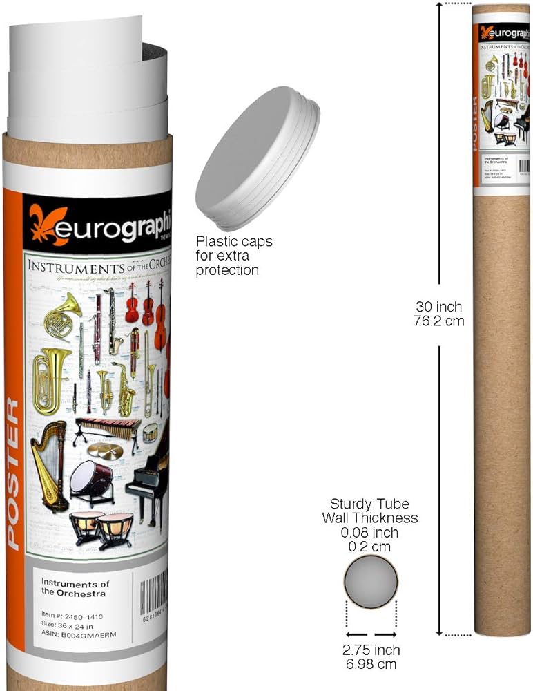 Amazon.co.jp: EuroGraphicsオーケストラのポスターの2450から1410楽器