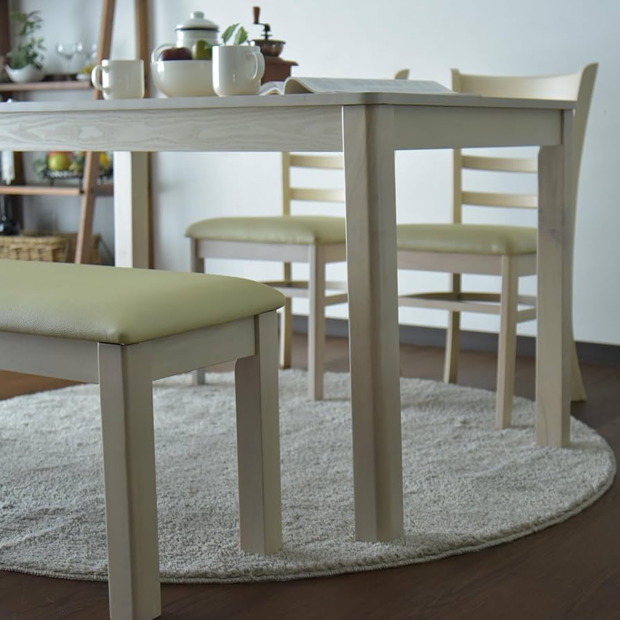 Amazon｜Cスタイル ダイニングテーブルセット 4人用 幅120cm ベンチ