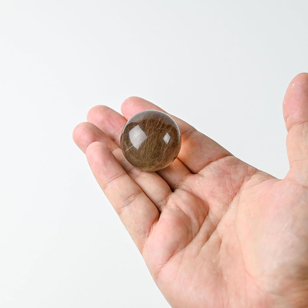 Amazon.co.jp: 【英雅堂】スモーキールチルクォーツ 丸玉 スフィア