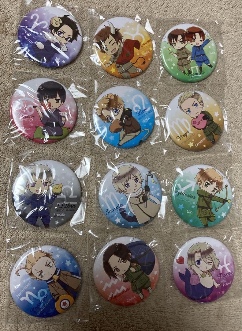 Amazon.co.jp: ヘタリア 星座 缶バッジ 全12種コンプリート : ホビー