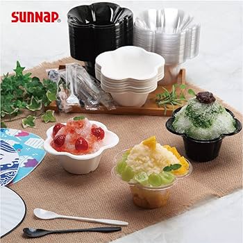 Amazon | サンナップ かき氷カップ ミニフルールNERO （大口径、低重心