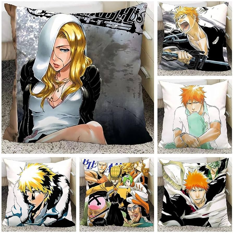 Amazon｜ブリーチ クッション 抱き枕 黒崎一護 ルキア グリムジョー