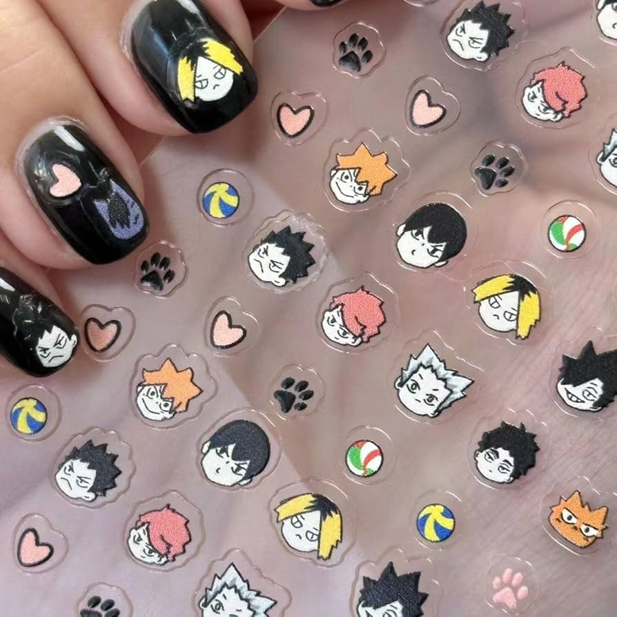 Amazon.co.jp: ハイキュー!! ネイルシール ネイルセット 2枚セット