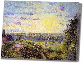 Amazon｜カミーユ・ピサロ（エラニーの日没）アートフレーム ウォール