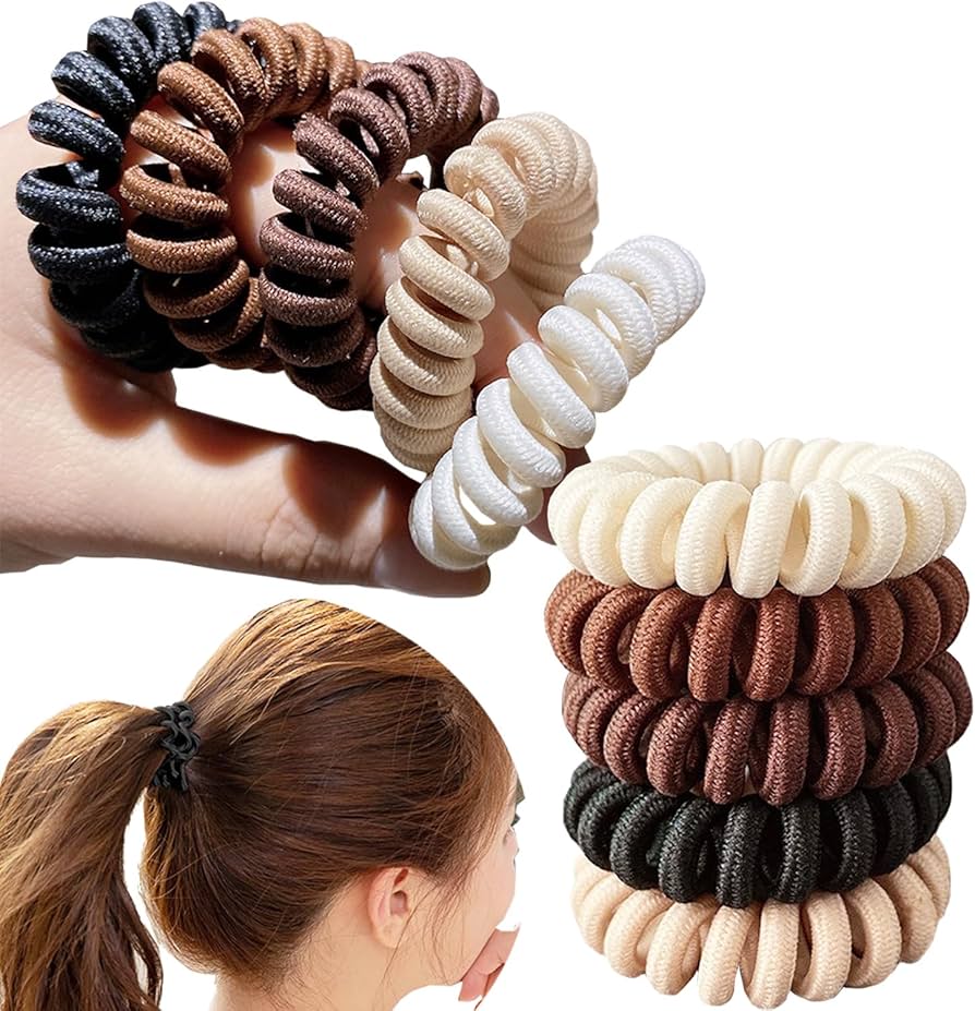 Amazon | Aollaa【優しい雰囲気 5色10本布地】ヘアゴム スプリングゴム