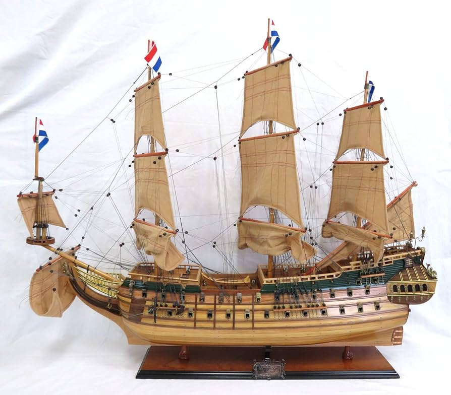 Amazon | 35インチ オランダ帆船 フリースランド号 帆船模型 完成品 船