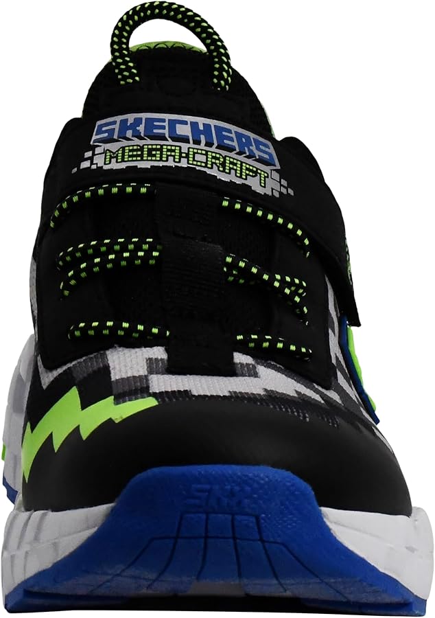 Amazon.com | Skechers Boy's Mega-Craft Sneaker, Black/Blue/Lime