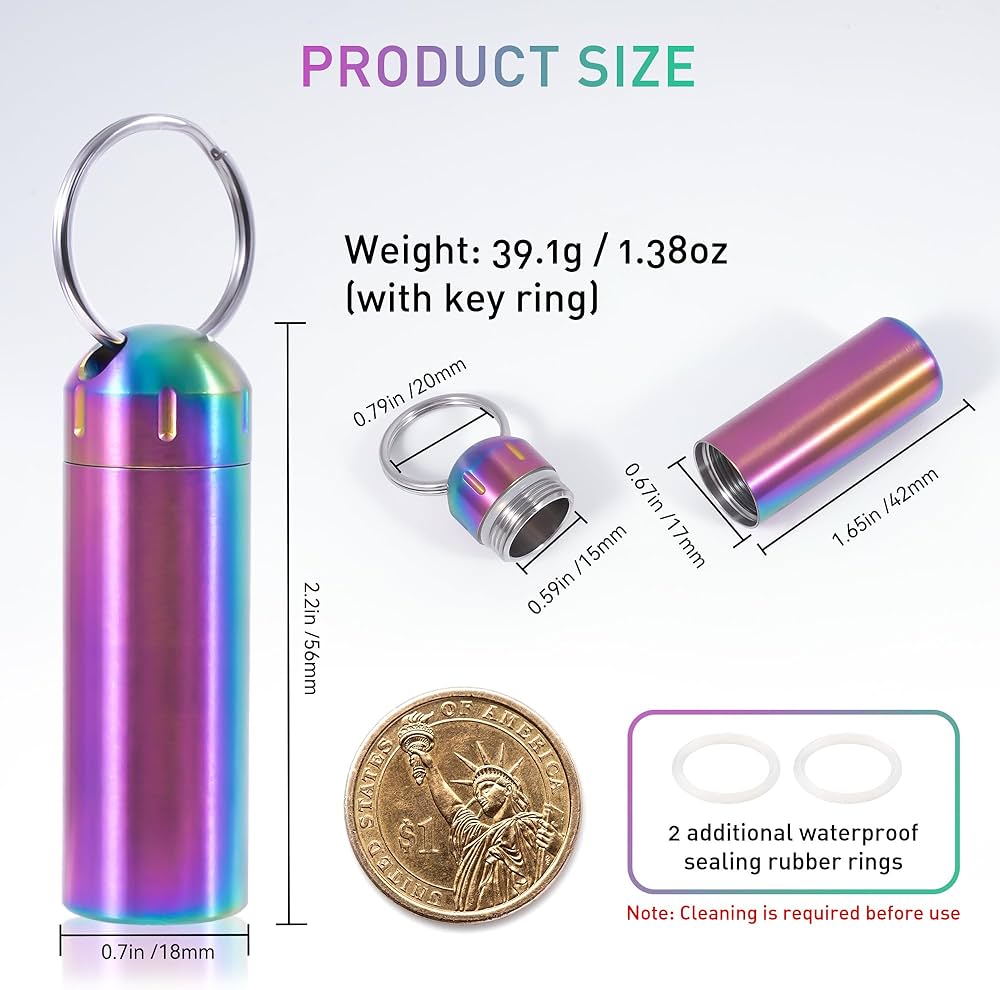 Amazon.com: VTAR 100% Waterproof Stainless Steel Pill Case