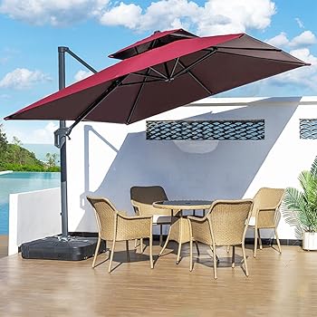 Amazon.co.jp: ガーデンパラソル 大型 パラソル ダブルトップ ガーデン