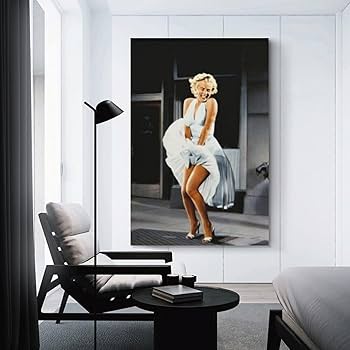 Amazon.co.jp: 七年目の浮気」マリリン・モンロー キャンバス 壁アート
