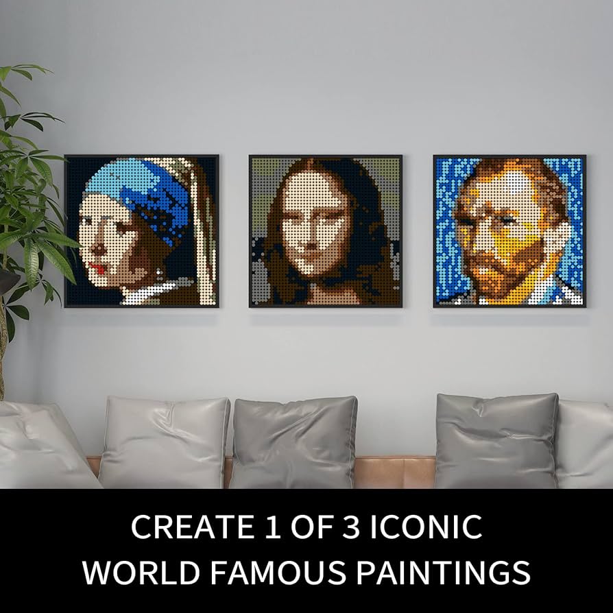 Amazon.co.jp: PIPART 3イン1 モザイクアート モナリザ | ゴッホ自画像