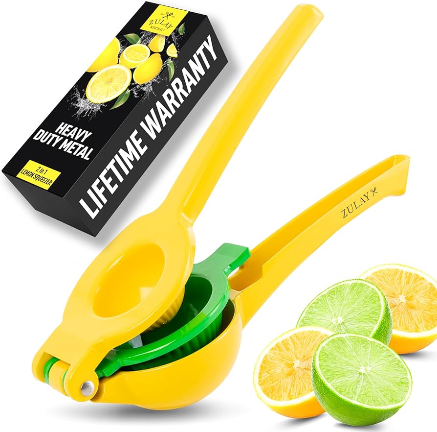 Amazon.com: Zulay Kitchen Metal 2-in-1 Lemon Squeezer - Sturdy Max