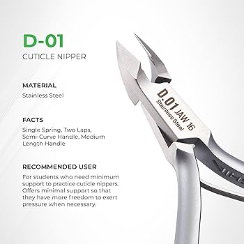 Amazon.com: NGHIA Cuticle Nipper - D-01 JAW 12 | Stainless Steel