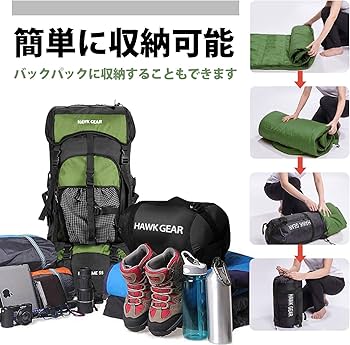 Amazon.co.jp: 寝袋 シュラフ マミー型 キャンプ 車中泊 防災用
