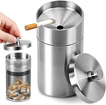 Amazon.co.jp: TongWey 灰皿 蓋付き 車 卓上 屋外 屋内 大サイズ 大