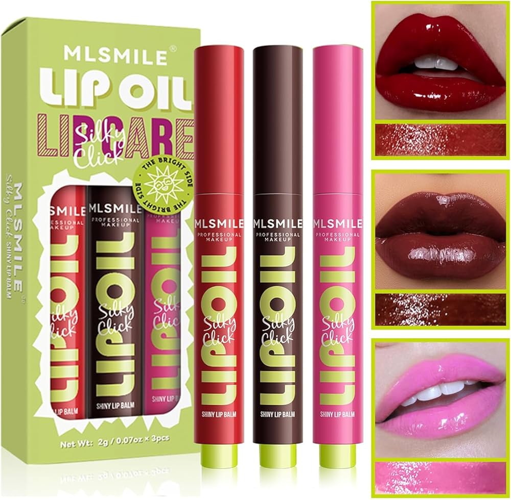 Amazon.com : LADYFOX 3 Colors Fat Lip Oil Slick Click