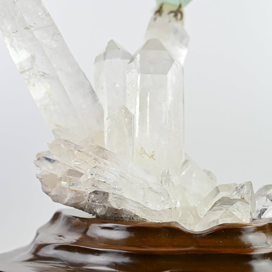 Amazon.co.jp: 【英雅堂】アクアマリンと水晶を使用したインコの彫刻