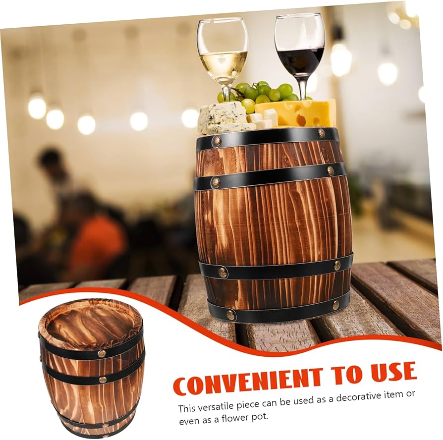 Amazon.co.jp: ORFOFE 木製樽装飾 小型オーク樽 バー レストラン用