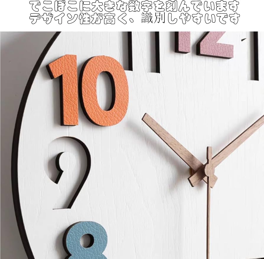 Amazon.co.jp: 壁掛け時計 北欧 おしゃれ 音がしない 3D立体数字