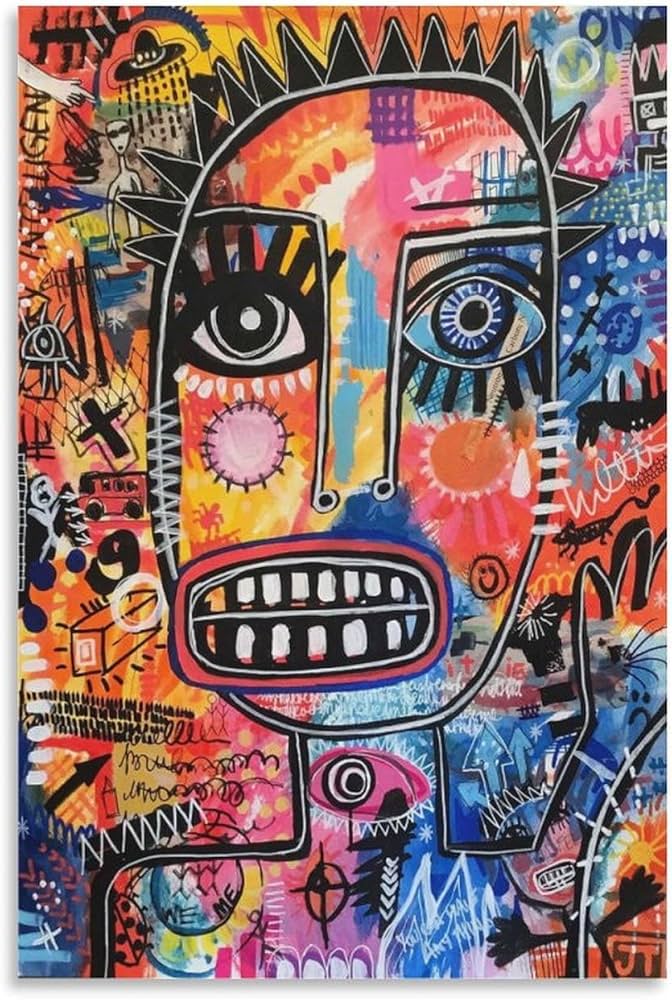 Amazon.co.jp: ジャン·ミシェル・バスキア《無題6》ポスター 印刷